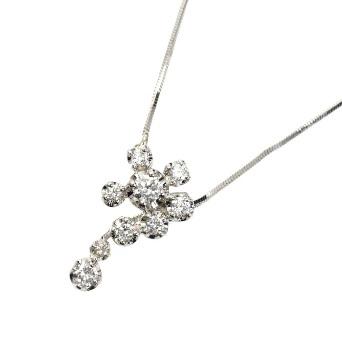 Vendome Aoyama ヴァンドーム青山 Pt950/850 ネックレス ダイヤモンド0.25ct 4.8g -47cm レディース 中古