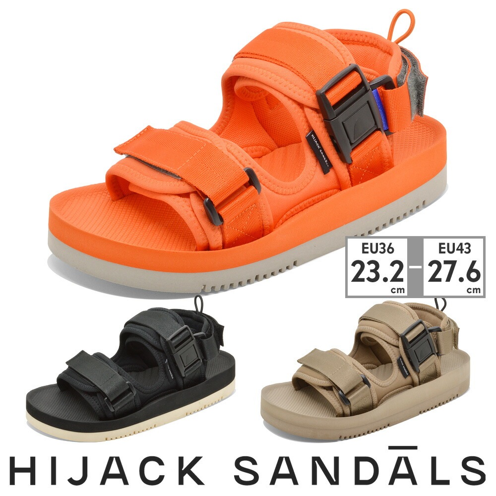 ハイジャックサンダル サンダル メンズ レディース BLAZE ORCA NUTMEG HIJACK SANDALS 2023春夏 ALTO 厚底 ストラップ スポーツサンダル ベルクロ
