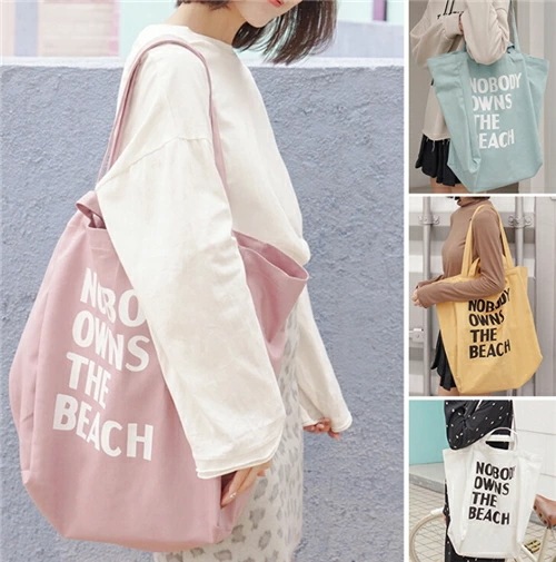 バッグ キャンバス トートバッグ 英文字 学生 ショルダーバッグ 韓国 ファッション 雑貨 かわいい おしゃれ 北欧 送料無料 [K] (T)