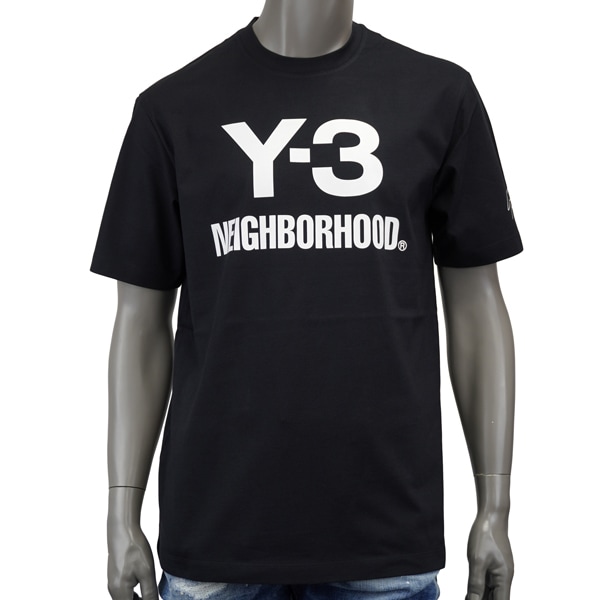 Y-3 ワイスリー Y-3×NEIGHBORHOOD LOGO TEE/ワイスリー×ネイバーフット コラボ ビッグロゴ Tシャツ/JW6999 BLACK