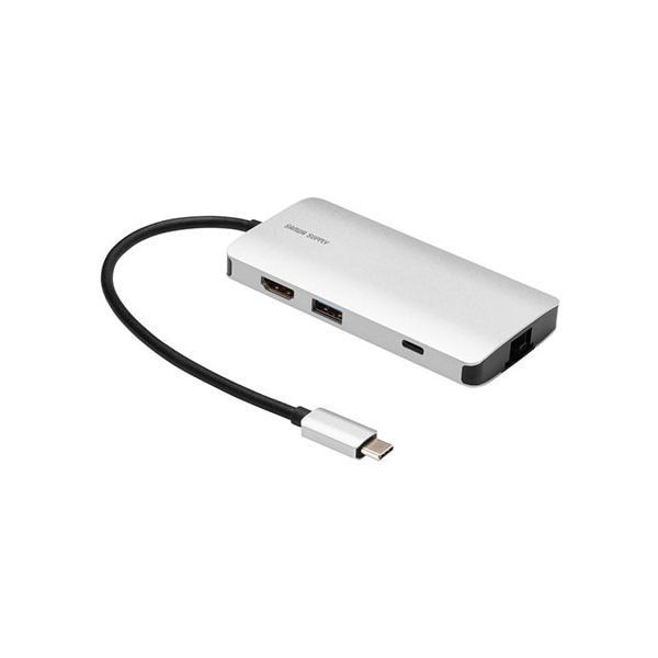 サンワサプライ USB Type-C ドッキングステーション シルバー USB-DKM11S