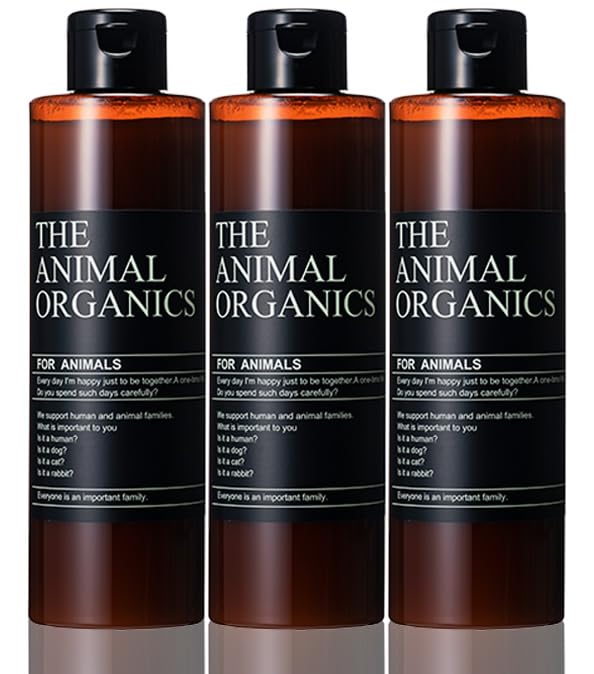 犬 トリートメント 無添加 オーガニック 250ml ×3 まとめ買いお得3本セット 日本製 「もつれ・からみ軽減」「人間規格の植物由来成分85％」「速乾 目にしみにくい」「油分を補い潤いのあるツヤツ