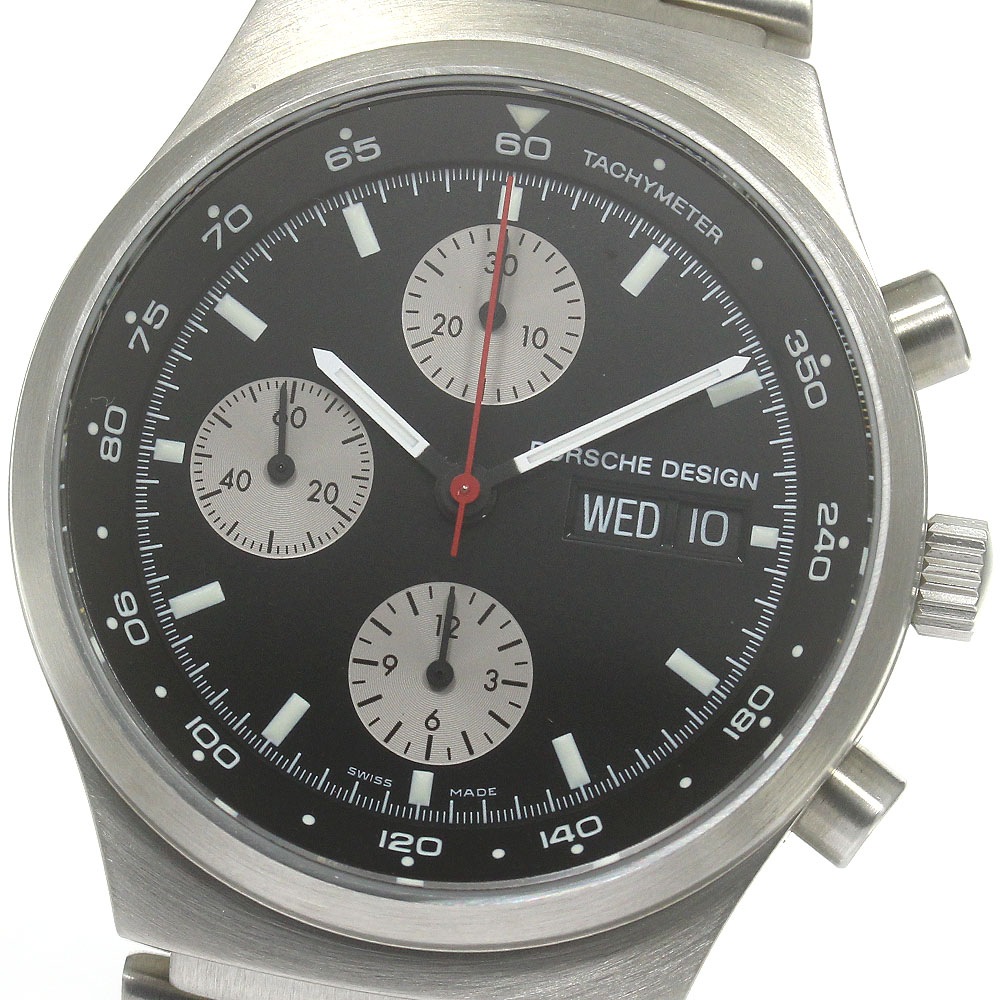 ポルシェデザイン Porsche Design 6625.41 ヘリテージ クロノグラフ デイデイト 自動巻き メンズ 美品 保証書付き_839376【中古】