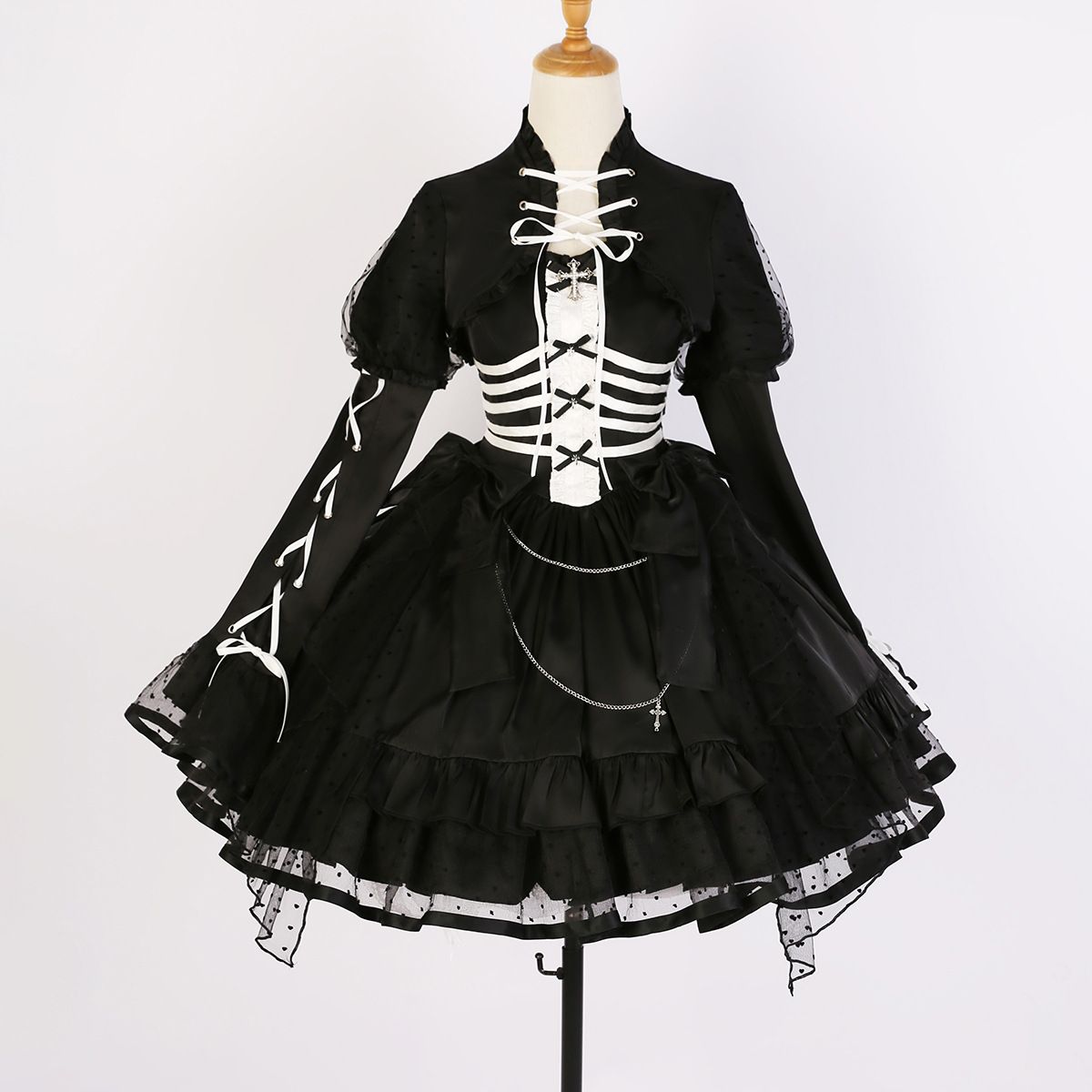 囚人ファンタジーロリータ女性ロリータドレスハロウィンダークスーツ秋 ハロウィン