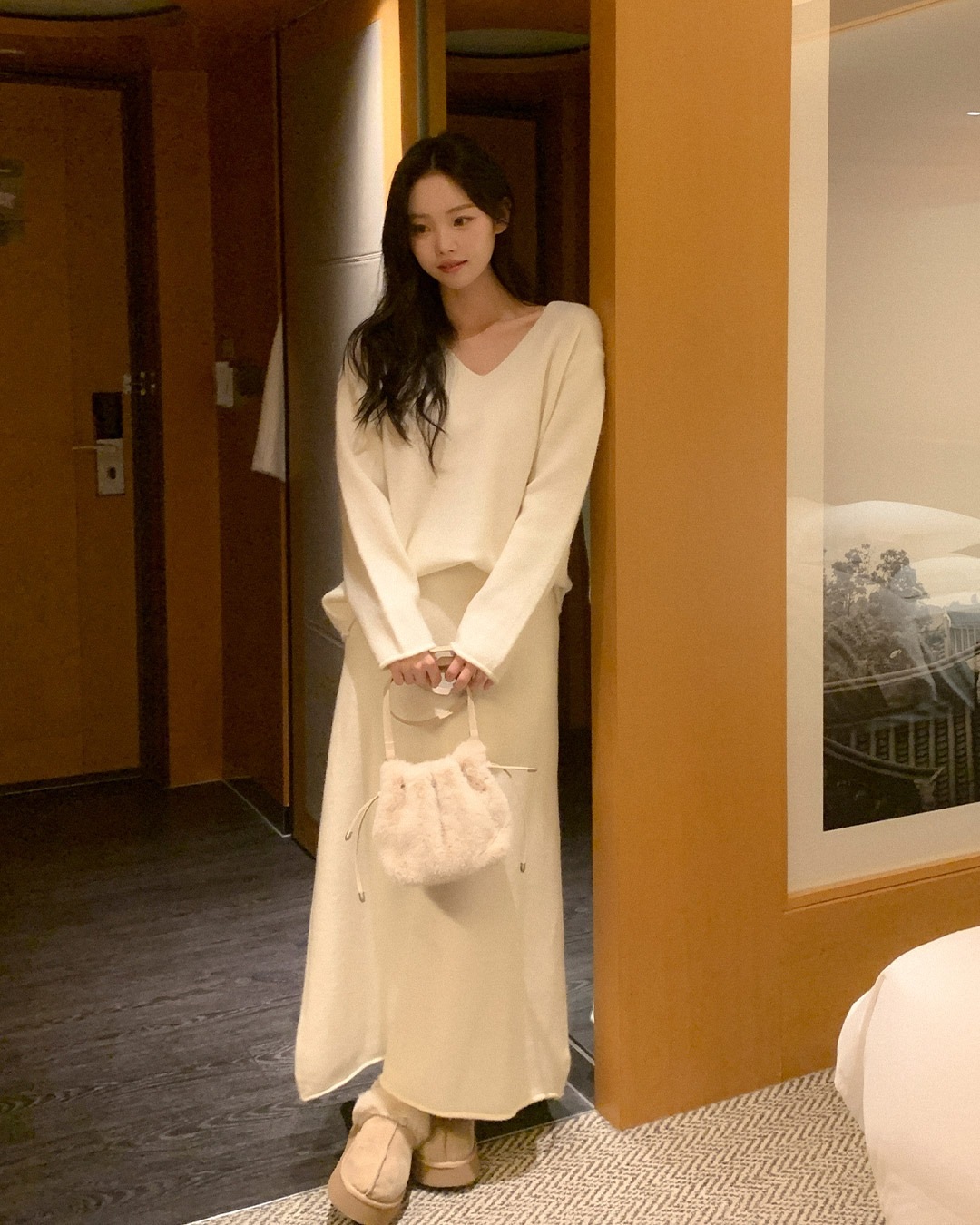 メノーラニット&スカート&タイset韓国ファッション レディース