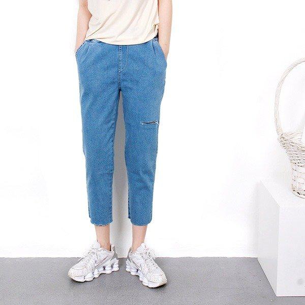 （LK）791デニムバンディングバギーパンツ