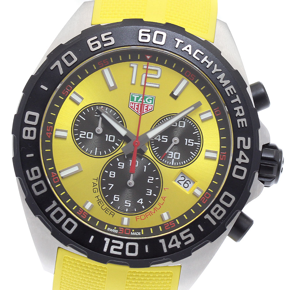 タグホイヤー TAG HEUER CAZ101AM フォーミュラ1 デイト クロノグラフ クォーツ メンズ 美品 箱・保証書付き_890459【中古】