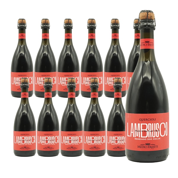 【送料無料/12本セット】メディチ エルメーテ クエルチオーリ レッジアーノ ランブルスコ ドルチェ NV 750ml12本 ケース[12本入り] 正規 750ml