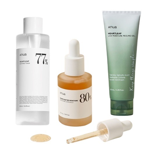 ドクダミ 水分鎮静 セット(ドクダミ77% スージングトナー 250ml + ドクダミ80鎮静アンプル30ml + ドクダミLHAモイスチャーピーリングジェル) 10,072円