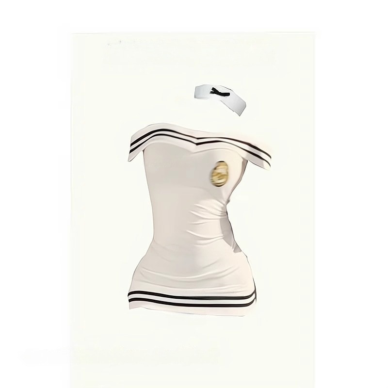 ネット赤いセクシーなお姉さん1字肩ワンピースギャル大きい顕体はフォークをつけてスカートセーラー服夏を包みます