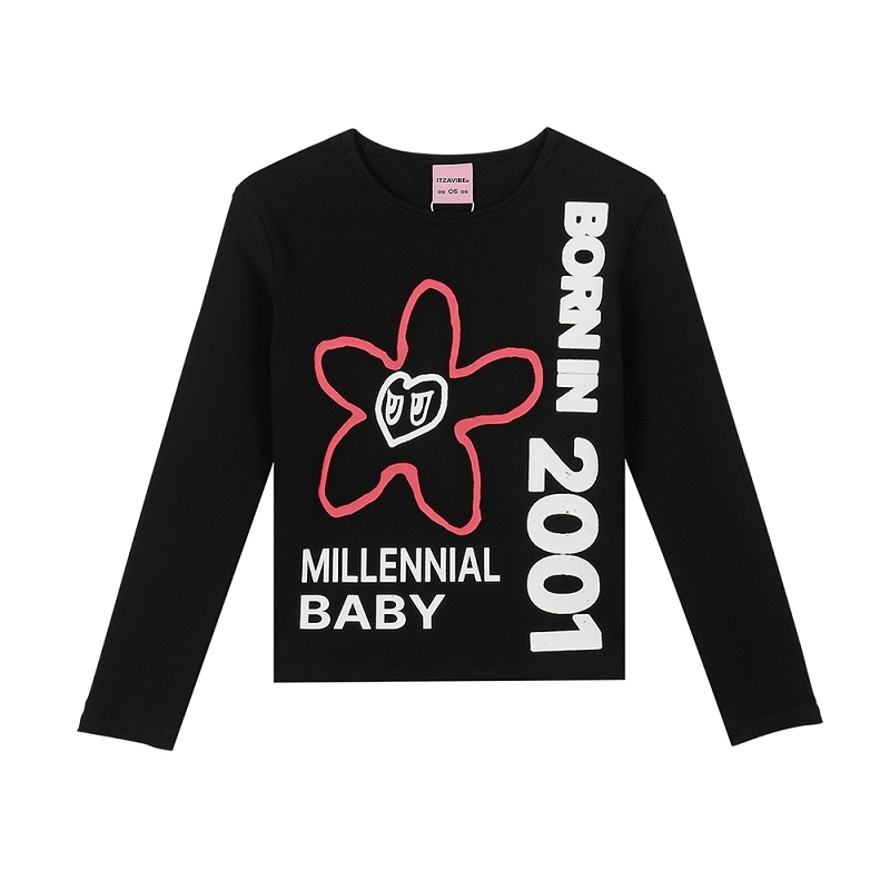 Flower Eyes 2001 T shirt - BLACK