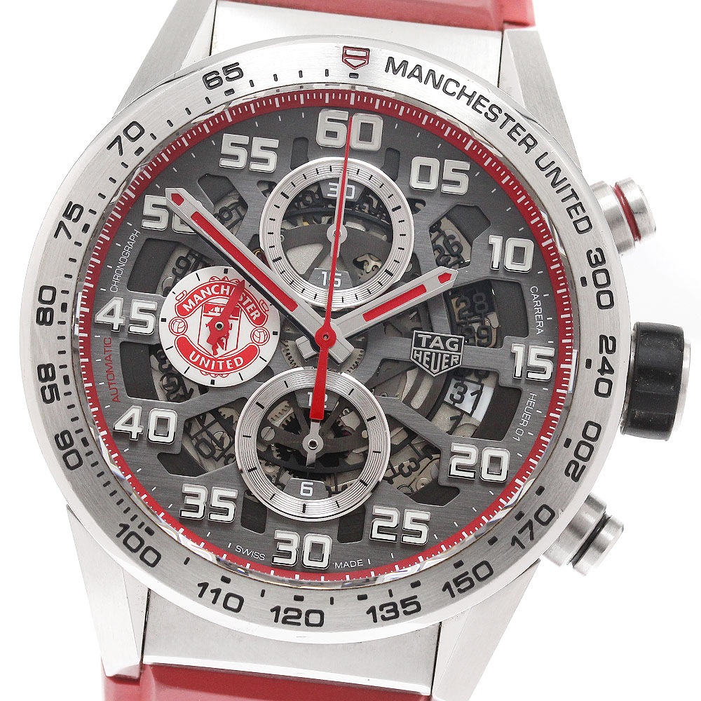 タグホイヤー TAG HEUER CAR201M.FT6156 カレラ ホイヤー01 マンチェスターユナイテッド スペシャル 自動巻き メンズ 良品 _951832【中古】