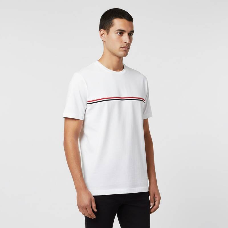トムブラウン ミッドウェイト 半袖Tシャツ ホワイト メンズ MJS221A J0058 100