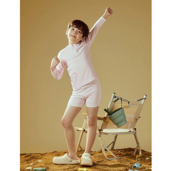 子供セリーラッシュガードセット水着(A6BB1BS31)LPK