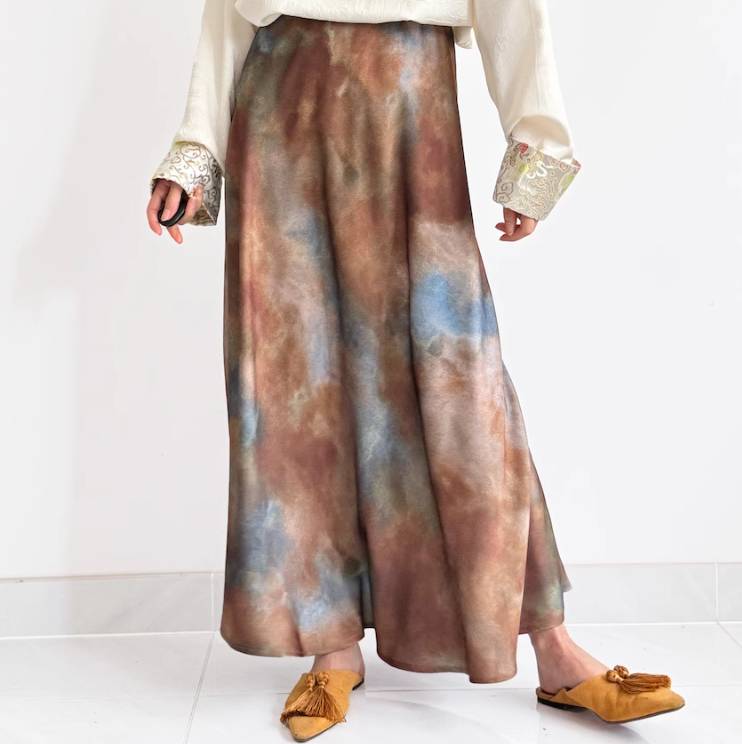 レディース スカート ボトムス フレアスカート ロングスカート ロング フレア 薄手 かわいい 大人可愛い おしゃれ レトロ アジアン エスニック エキゾチック 存在感 アメリカン カントリー