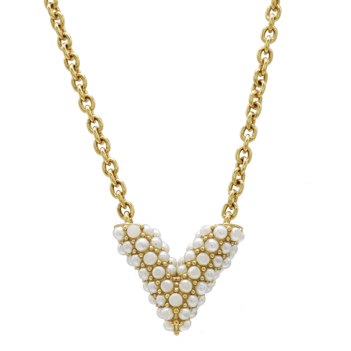 コリエ エセンシャルV ペルル ネックレス ペンダント GP ゴールド フェイクパール M6835 29,120円