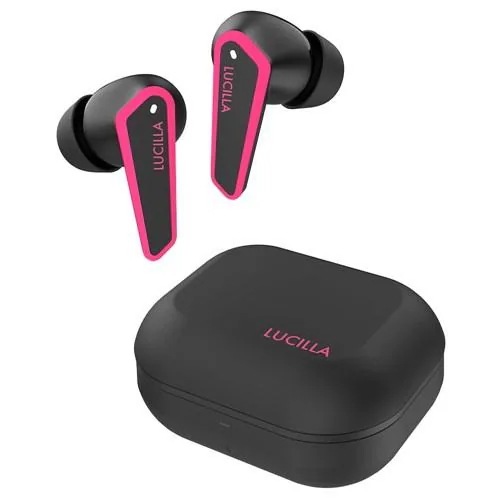LUCILLA TWS014NP 完全ワイヤレスイヤホン 3つの音質を切替 ノイズキャンセリング Bluetooth対応 IPX4防水 ネオンピンク