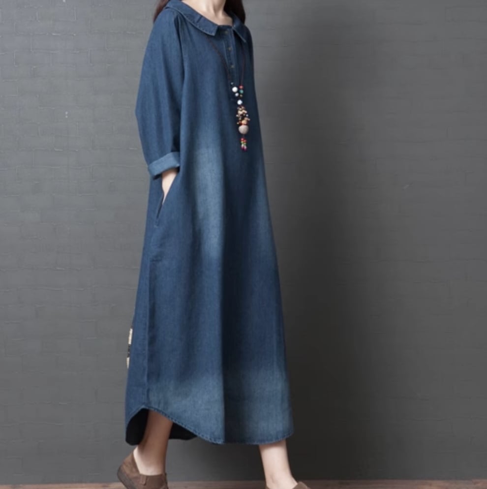 ワンピース フレア ロング 長袖 かわいい 大人可愛い きれいめ シンプル カジュアル 上品 おしゃれ レトロ こなれ感 ラフ ルーズ クール モード系 エレガント 主役級 存在感 抜け感 ラブリー