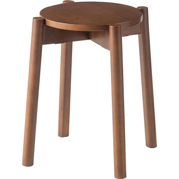 スツール ブラウン スタッキング可 約W38xD38xH44.5cm