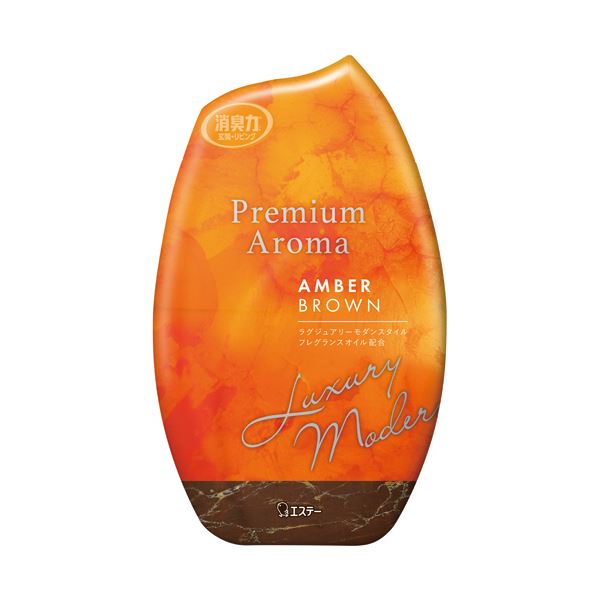 （まとめ） エステーお部屋の消臭力 Premium Aroma アンバーブラウン 400mL 1セット（3個） [x3セット]