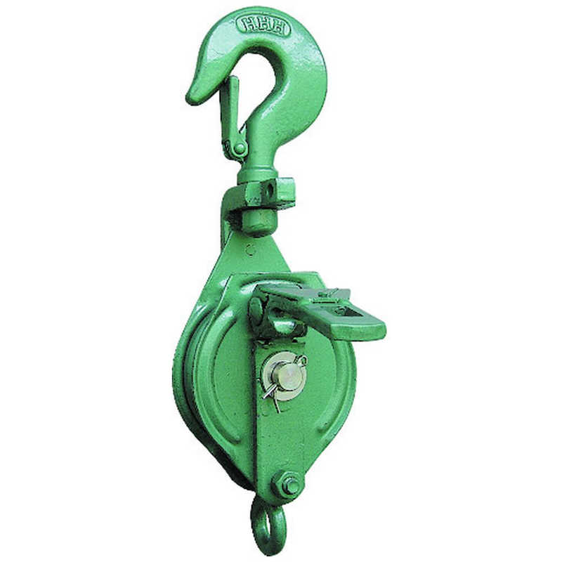 スリーエッチ　強力型滑車一車スナッチ フック型100mm　100X1S