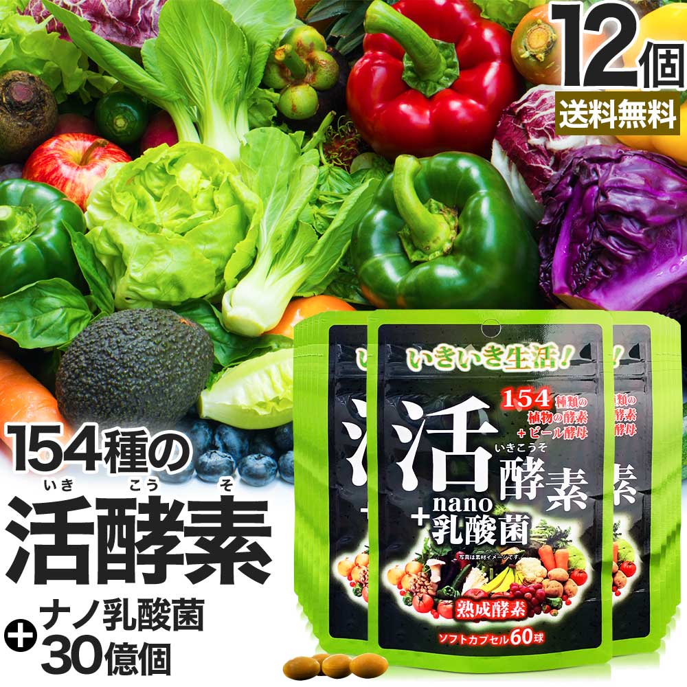 活酵素＋nano乳酸菌 60球*12個 約240-360日分 サプリメント サプリ