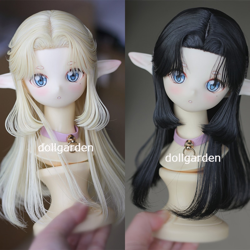 1/3 BJD ドール ウィッグ センターパート スタイルあり ロング 小顔SD/SDサイズ球体関節人形用ウィッグ 手入れ