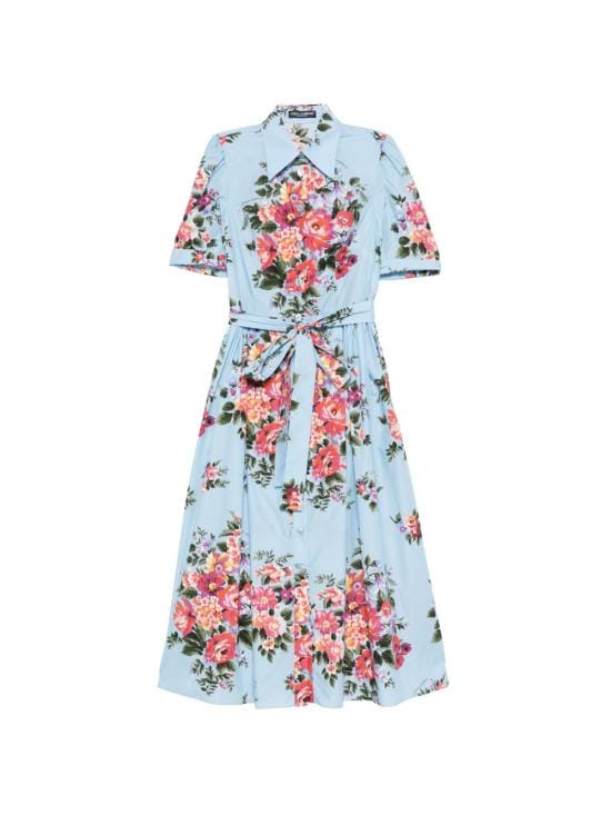 DOLCE & GABBANA Women Long Skirts F6JFNT HS5UUHC5ZO Clear Blue