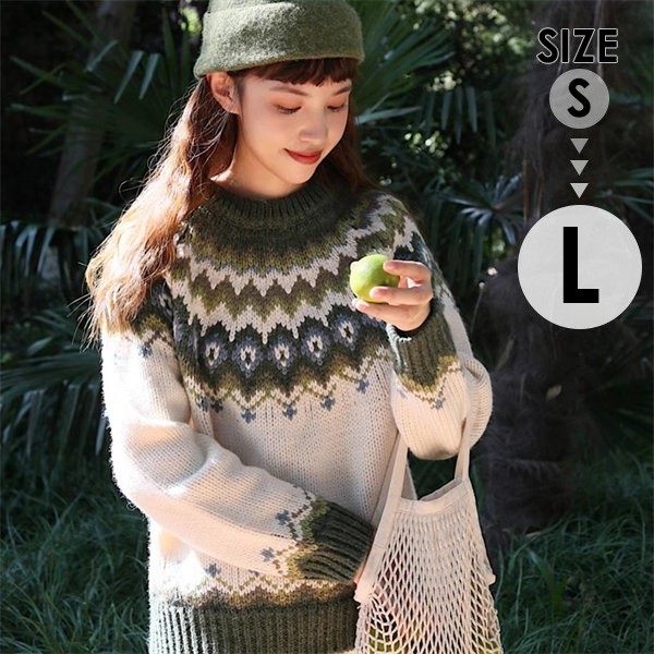 ニット セーター トップス レディース 長袖 ニット シンプル カジュアル おしゃれ ゆったり 秋冬 ゆるニット 6,327円