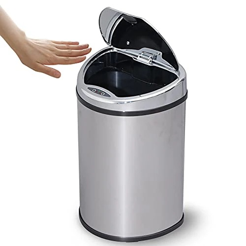 アイリスプラザ ゴミ箱 センサー付き 48L 自動開閉 キッチン 生ゴミ ふた付き(45リットルゴミ袋対応) シルバー 6,367円