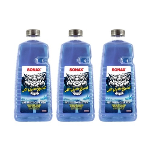 ソナックス ウォッシャー液 ザ ビュー オールウェザービースト 2L 3個 優れた洗浄 クリアな視界確保 車両汚染除去