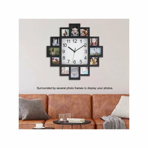 特別仕様フォトフレーム壁時計 DIY モダンなデザイン アート画像時計 リビングルーム 家の装飾時計