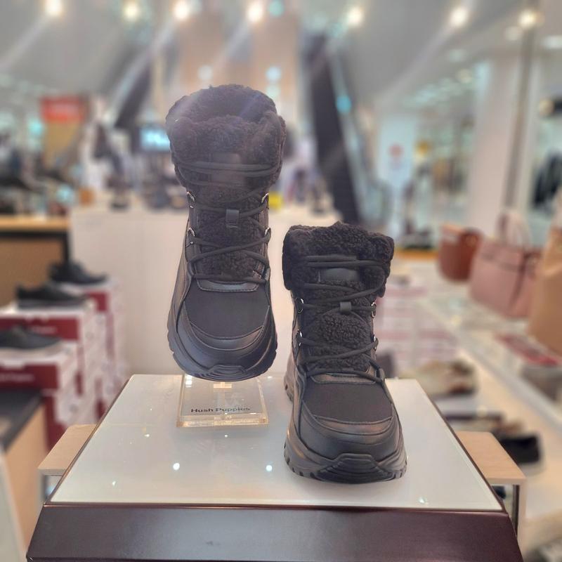 女性の足に優しい5cm広幅ファースニーカー防寒ブーツ3fr615-G_CA