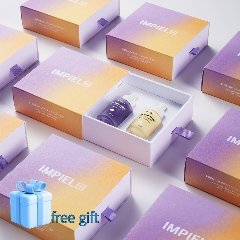 [IMPIEL] プレミアムアンプルセット/ シカ,　アズレン, ビタミンC誘導体 (エクソソーム / 毛穴ニキビペプチド / ツボクサ ドクダミ/内トラブル ビーガン)