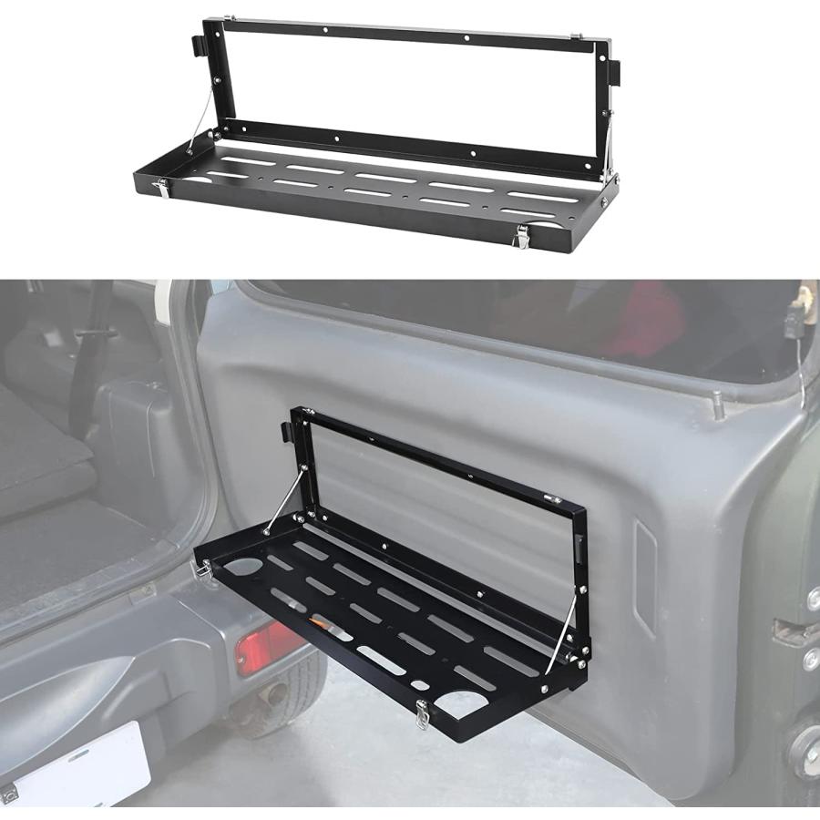 スズキジムニー 07-15 jb23 jb43 jb33 適用 テールゲートテーブル（Suzuki Jimny）貨物棚 小物置き 折り畳み式 テーブル 多機能リアドア貨物棚ジープ アルミ合金