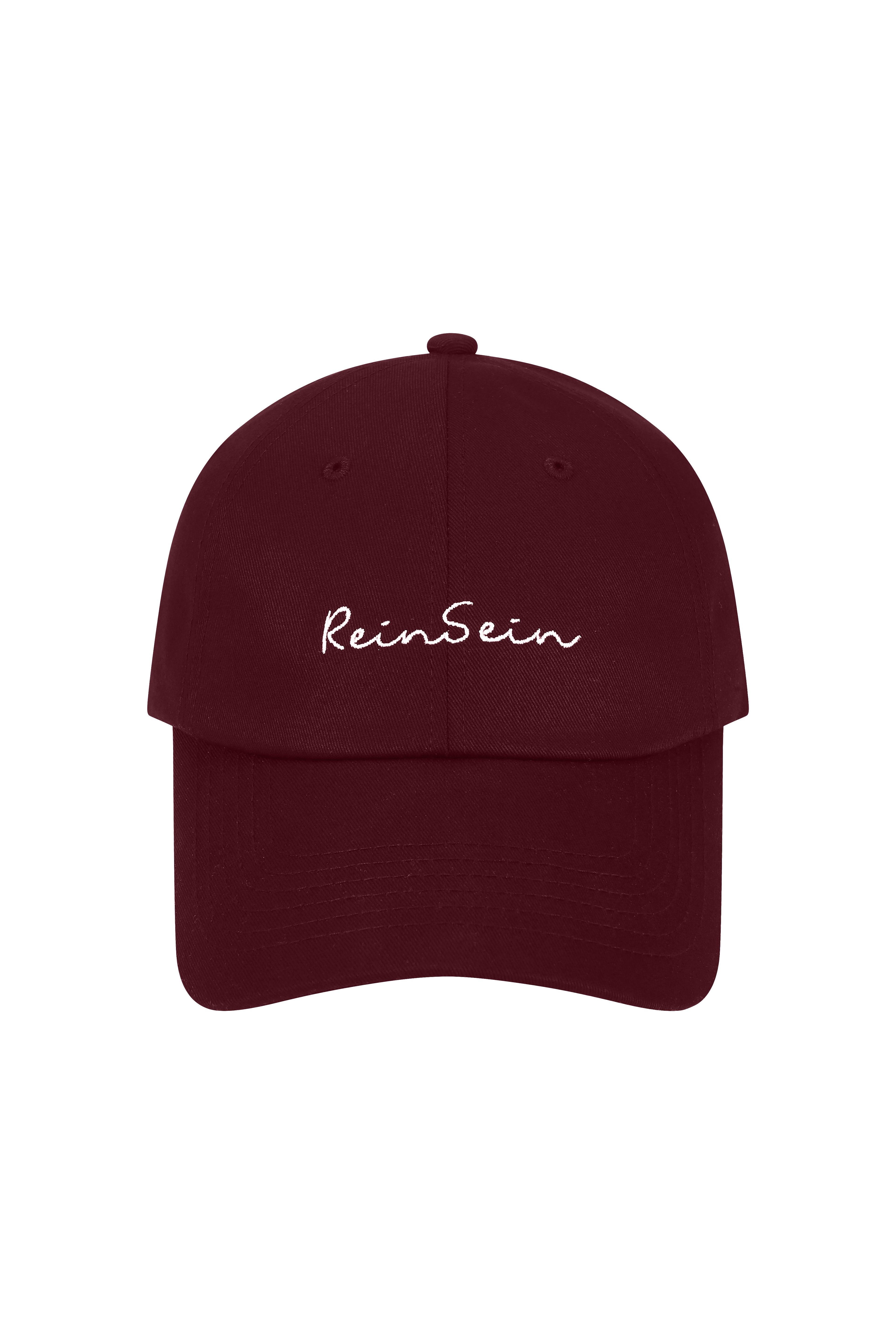 레터링 버건디 볼캡