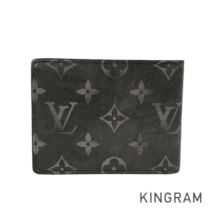 ブラッシュド モノグラム ポルトフォイユ スレンダー M11708 二つ折り財布 kkd【中古】