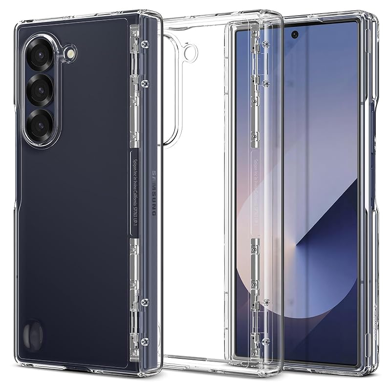 Spigen Galaxy Z Fold 6 ケース クリア 超薄型 超軽量 耐衝撃 ワイヤレス充電 対応 さらさら マット仕上げ レンズ保護 指紋防止 擦り傷防止 ウルトラ・ハイブリッド プロ AC