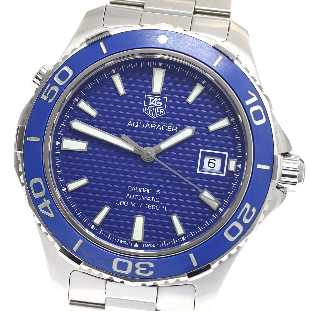 タグホイヤー TAG HEUER WAK2111 アクアレーサー キャリバー5 自動巻き メンズ 良品 保証書付き_903870【中古】