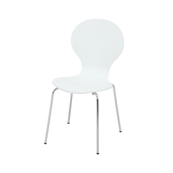 (2脚セット) スタッキングチェア パーソナルチェア 約幅48cm ホワイト スチール 省スペース仕様 エピチェア リビング ダイニング