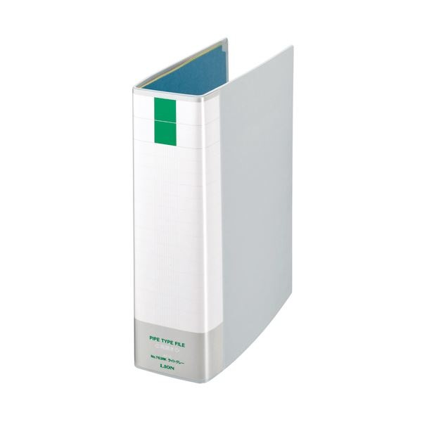 (まとめ) ライオン事務器 パイプ式ファイル(環境)両開き A4タテ 600枚収容 60mmとじ 背幅81mm ライトグレー No.763RK 1冊 (×10セット) 11,403円