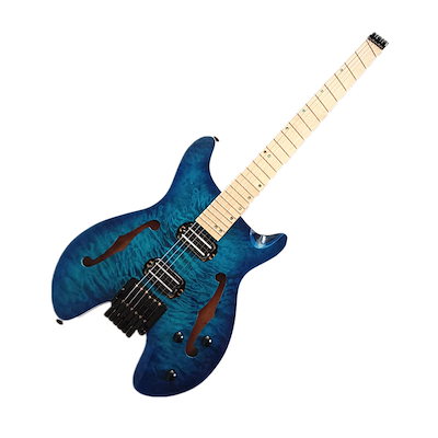 Qoo10] ファンフレットセミホロー6弦ヘッドレスエ