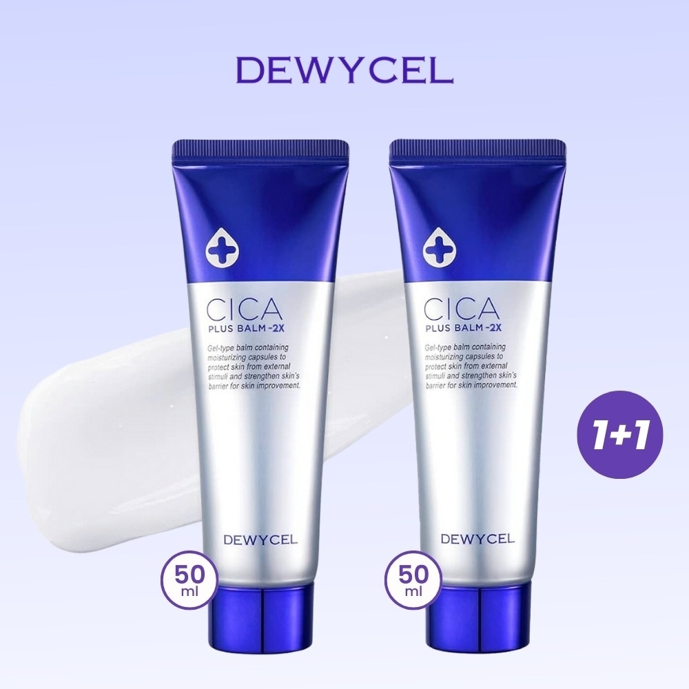 【正規品】1+1 dewycel イーダブル シカクリーム 50ml+50ml/シカプラス バーム2X/パンテノール/マデカソサイド/ツボクサエキス/ヒアルロン酸
