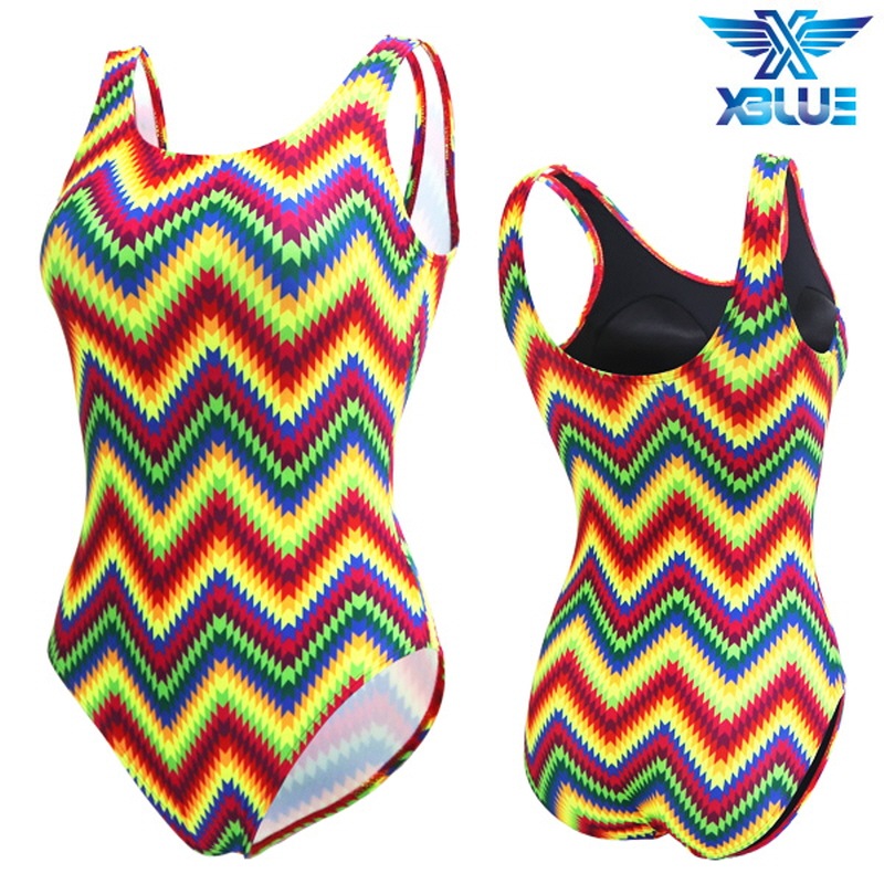 レディースアクアワンピース水着 女性 水泳 耐塩素性 ハイアクティブ 水着 XBL-0021-29