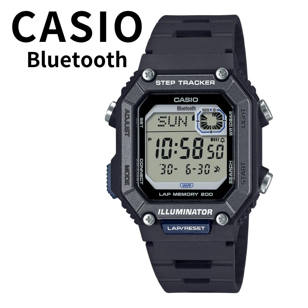 正規品 カシオ 腕時計 メンズ 歩数計 モバイルリンク 軽量 防水 スポーツ ランニング アウトドア 多機能 デジタル 樹脂バンド ブラック 男女兼用 運動 健康管理 誕生日プレゼント ギフト ランキ