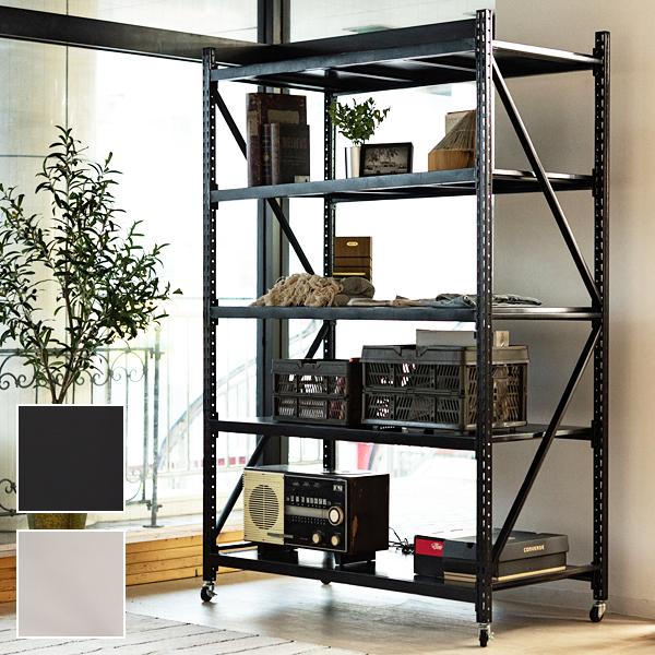 スチールラック オープンラック ブラック 黒 白系 無骨 キャスター付き 什器 収納棚 かっこいい 男前 インダストリアル ボルトレスラック 店舗 オフィス 会社 36,251円