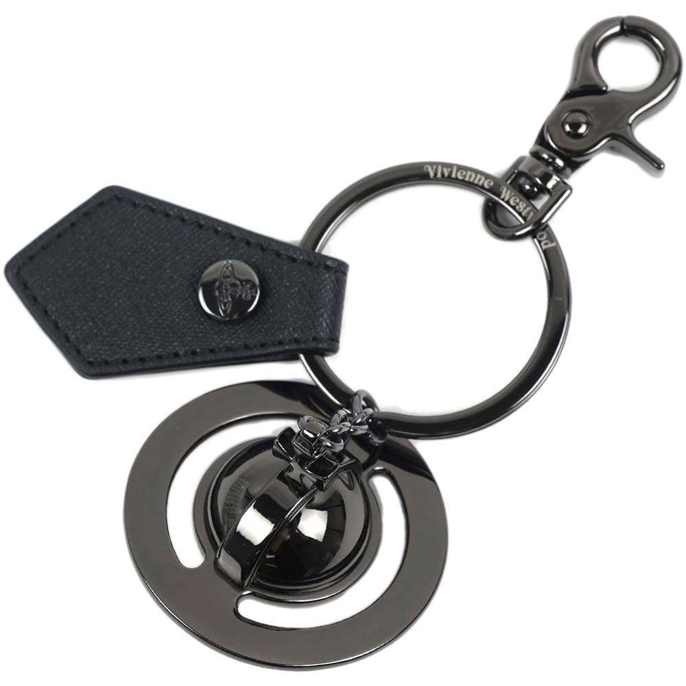 ヴィヴィアンウエストウッド キーリング キーホルダー ガンメタル ブラック Vivienne Westwood 3D ORB 8203011NU-OM0014-N401