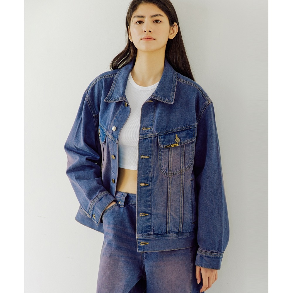 FALLETT [FallettXLee] ウォッシュドデニムジャケットパープル