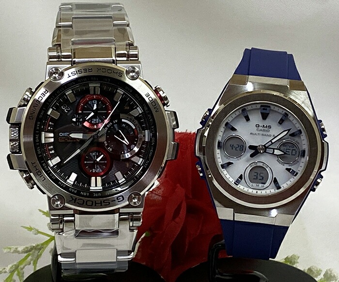 恋人たちのGショックペアウォッチ G-SHOCK BABY-G ソーラー電波 タフソーラー カシオ 2本セット gショック ベビーg アナデジ MTG-B1000D-1AJF MSG-W600-2AJ