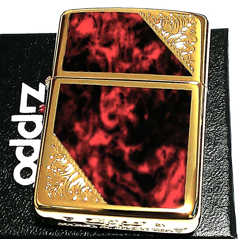 ZIPPO アーマー ライター ジッポ ベネチアン レッド クラシック アラベスク 両面加工